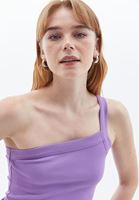 Women Purple Single Shoulder Singlet