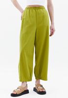 Women Green Linen Blended Harem Pants