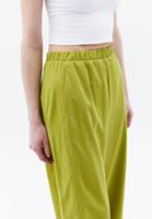 Bayan Yeşil Keten Karışımlı Harem Pantolon