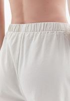 Women Cream Linen Blended Harem Pants