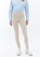Bayan Bej Yüksek Bel Skinny-Fit Pantolon ( TENCEL™ )