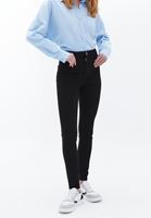 Bayan Siyah Yüksek Bel Skinny-Fit Pantolon ( TENCEL™ )