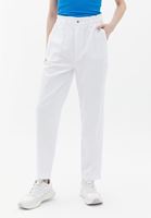 Women White Ultra High Rise Baggy Fit Pants
