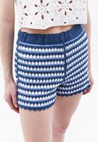 Women Mixed Crochet Mini Shorts