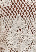Women Cream Crochet Waistcoat
