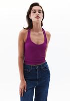 Women Purple Seamless Crop Top