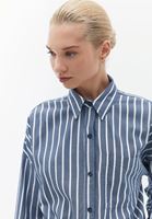 Women Navy Cotton Oversize Shirt