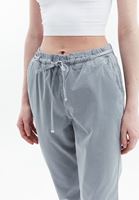Women Grey High Rise Carrot Fit Pants