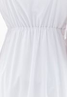 Bayan Beyaz Yaka Detaylı Askılı Elbise