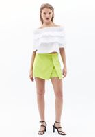 Women Green High Rise Short Skirt