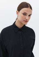 Women Black Oversize Poplin Shirt