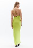 Bayan Yeşil Cut-Out Detaylı Uzun Elbise