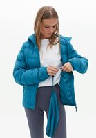 Women Blue Quilted Crop Puffer Jacket