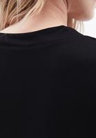 Bayan Siyah V Yaka Oversize Tişört ( TENCEL™ )
