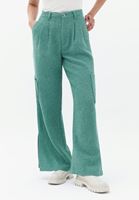 Bayan Yeşil Ultra Yüksek Bel Tüvit Pantolon 