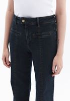 Flare Denim Pantolon	ve Denim Bluz Kombini