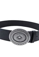 Women Black Belt with Buckle Detail