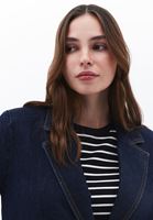 Bayan Mavi Oversize Blazer Denim Ceket