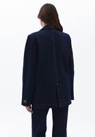 Bayan Mavi Oversize Blazer Denim Ceket