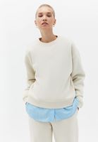 Bayan Krem Sıfır Yaka Sweatshirt