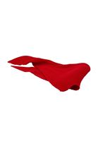 Women Red Pleated Scarf