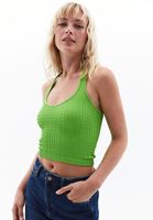 Bayan Yeşil Seamless Crop Top