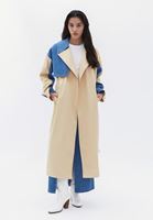 Women Beige Trenchcoat with Belt Detail