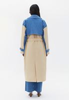 Women Beige Trenchcoat with Belt Detail