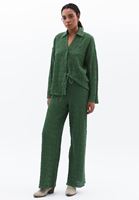 Women Green High Rise Wide Leg Pants