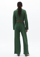 Women Green High Rise Wide Leg Pants