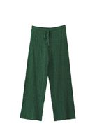 Women Green High Rise Wide Leg Pants