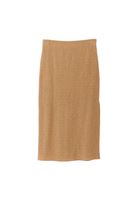 Women Beige High Rise Skirt with Slit Detail