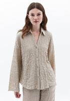 Women Beige Oversize Shirt