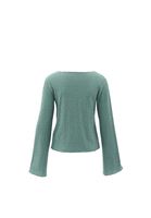 Women Green Top with Tie-up Detail