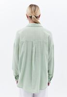 Women Green Oversize Shirt with Pocket