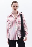 Women Mixed Oversize Poplin Shirt