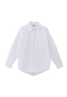 Women White Oversize Poplin Shirt