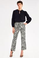Alby Zebra Desenli Siyah Beyaz Pantolon