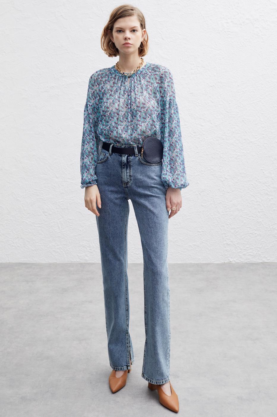 Bayan MAVİ Lennert Regular Fit Uzun Boy Orta Bel Açık Mavi Renk Kadın Denim Pantolon