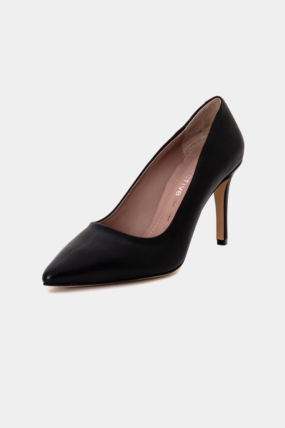 Siyah Renk İnce Topuklu Sivri Burun Kadın Ayakkabı