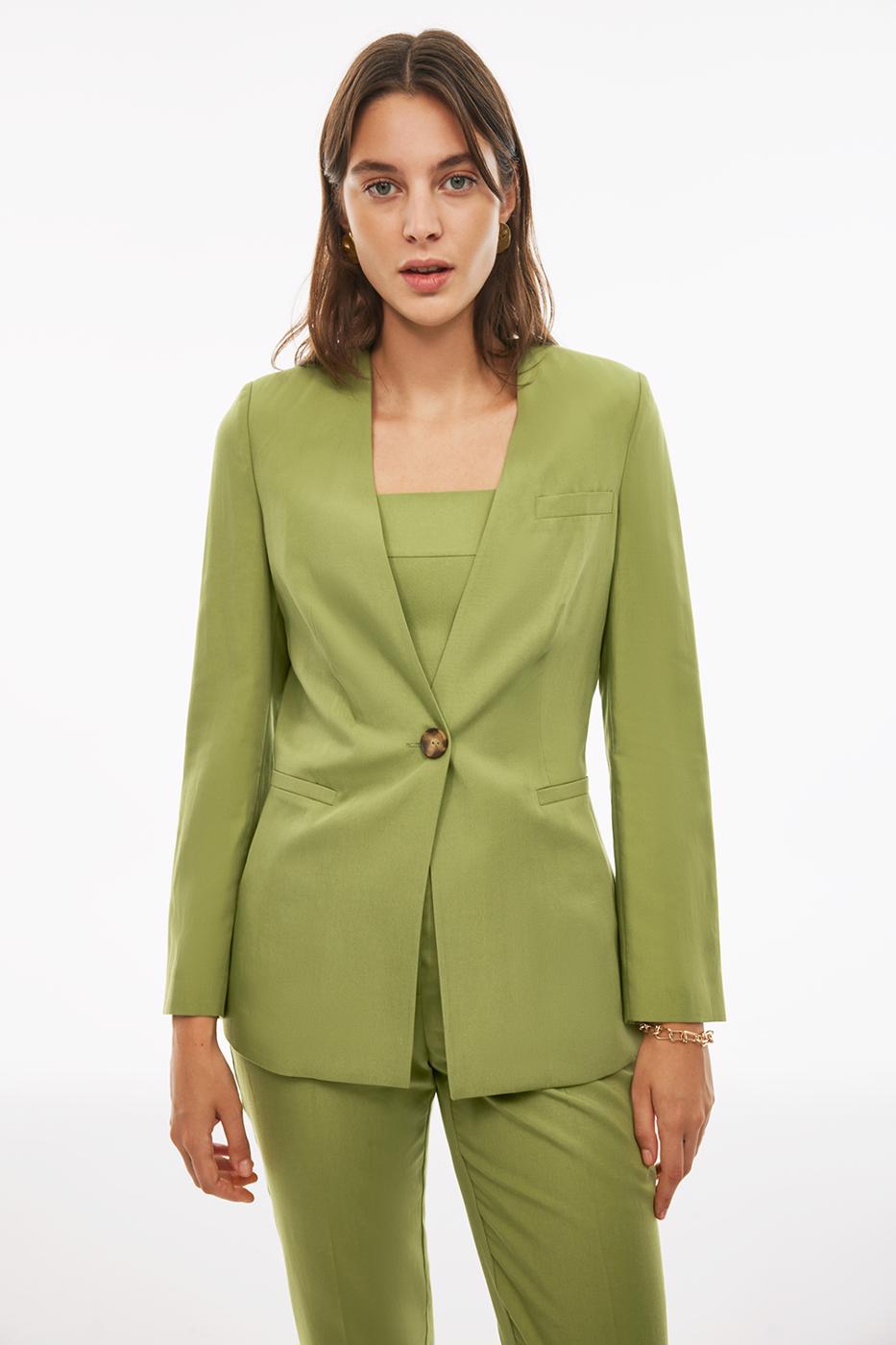 Bayan YEŞİL Blannes Regular Fit Standart Boy Takma Kol Açık Yeşil Renk Kadın Ceket