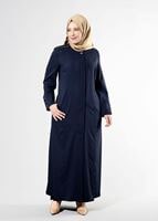 Female NAVY BLUE T 1534 New Nice Tesettür Pardesü-Alv Fashion